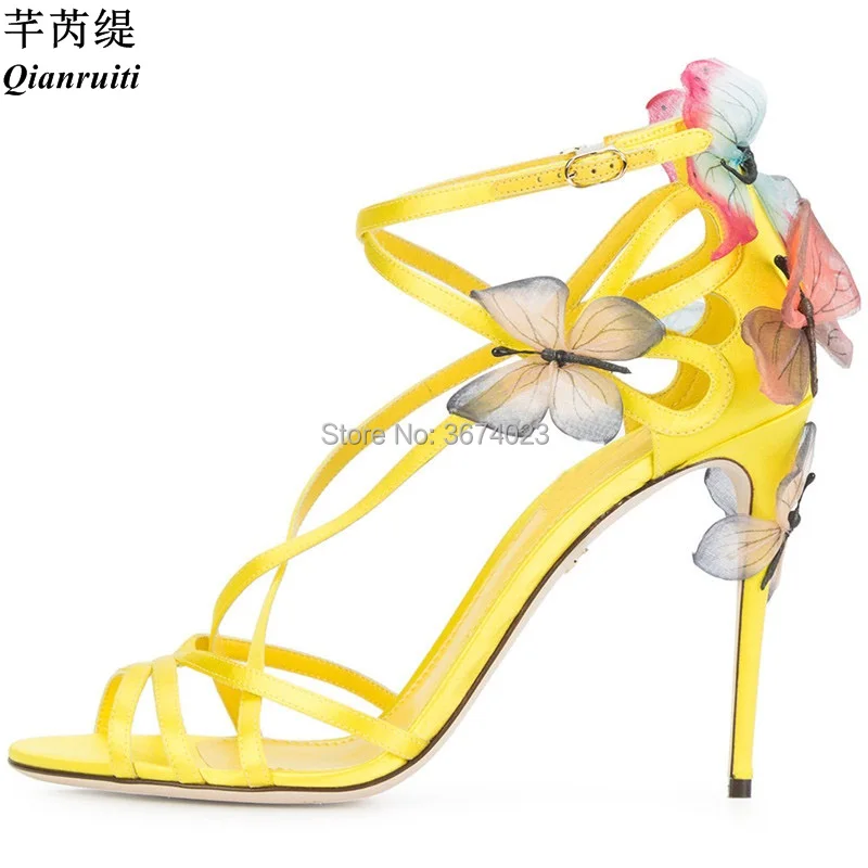 Qianruiti Butterfly Applique Sandals Summer Shoes Women Cross Over Cages High Heels Gladiator Cut Out Stilettos Sandals Runway
Qianruiti Butterfly Applique Sandals Summer Shoes Women Cross Over Cages High Heels Gladiator Cut Out Stilettos Sandals Runway