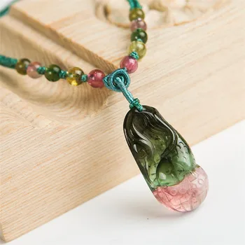 Genuine Green Pink Natural Tourmaline Stone Crystal Quartz Pendant Jewelry Making Women Fashion Charms Necklace Pendant
Genuine Green Pink Natural Tourmaline Stone Crystal Quartz Pendant Jewelry Making Women Fashion Charms Necklace Pendant