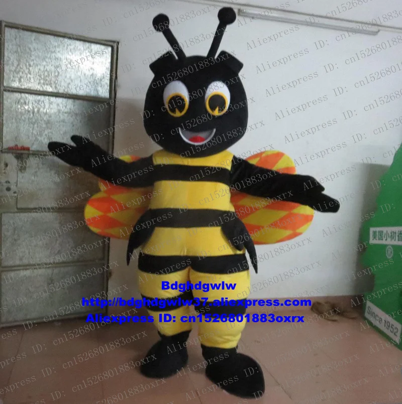 

Bee Honeybee Wasp Hornet Vespid Bumblebee Bombus Mascot Costume Cartoon Character Walking Street Marketing Promotions zx679