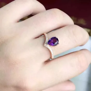Fidelity Natural purple crystal Rings s925 sterling silver Exquisite fine Jewelry for women party Natural gemstone
Fidelity Natural purple crystal Rings s925 sterling silver Exquisite fine Jewelry for women party Natural gemstone