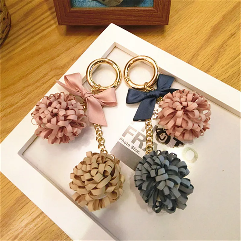 Korea Handmade PU Fabric Flower ball Bowknot Key chain Bag Car Pendents for Adult Women Girls Fashion Jewelry-JQKKC004E
Korea Handmade PU Fabric Flower ball Bowknot Key chain Bag Car Pendents for Adult Women Girls Fashion Jewelry-JQKKC004E