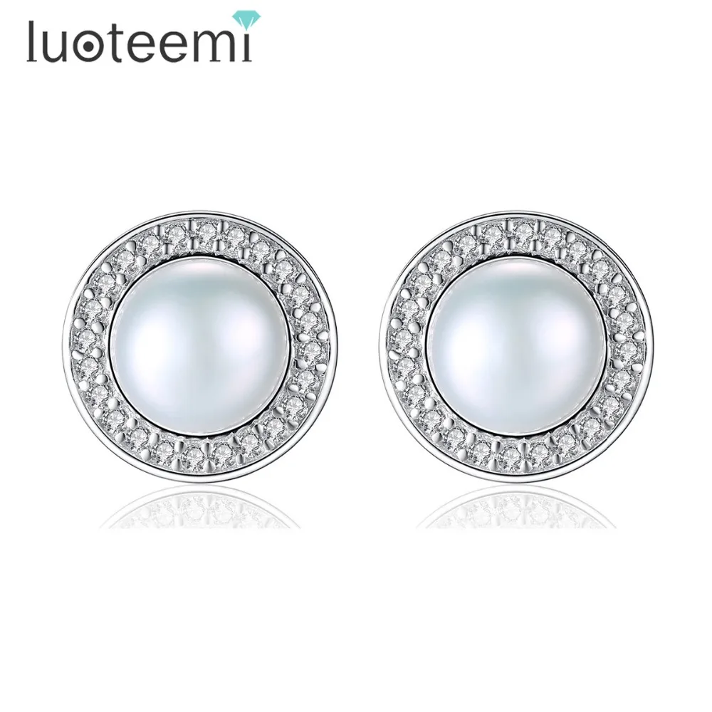 LUOTEEMI Sterling Silver Natural Pearl Stud Earrings Luxury Female Popular Brincos Vintage Jewelry For Women Wedding Partry
LUOTEEMI Sterling Silver Natural Pearl Stud Earrings Luxury Female Popular Brincos Vintage Jewelry For Women Wedding Partry