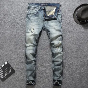 Italian Vintage Designer Men Jeans Retro Wash Fashion Classical Denim Pants hombre Slim Fit Elastic Streetwear Hip Hop Jeans Men
Italian Vintage Designer Men Jeans Retro Wash Fashion Classical Denim Pants hombre Slim Fit Elastic Streetwear Hip Hop Jeans Men