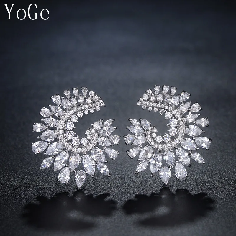 YoGe statement Jewellery, E6506 Fashion great design AAA CZ symmetrical sparkling big stud earrings ,women's accessaries
YoGe statement Jewellery, E6506 Fashion great design AAA CZ symmetrical sparkling big stud earrings ,women's accessaries