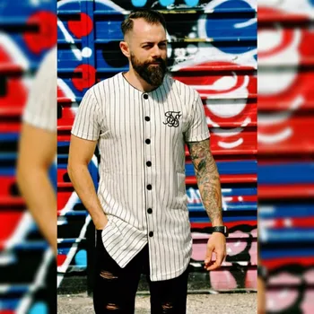 New Summer Style Mens T shirts Fashion 2019 Streetwear Hip Hop Sik Silk baseball jersey striped shirt Men Clothes tyga M-XXL
New Summer Style Mens T shirts Fashion 2019 Streetwear Hip Hop Sik Silk baseball jersey striped shirt Men Clothes tyga M-XXL