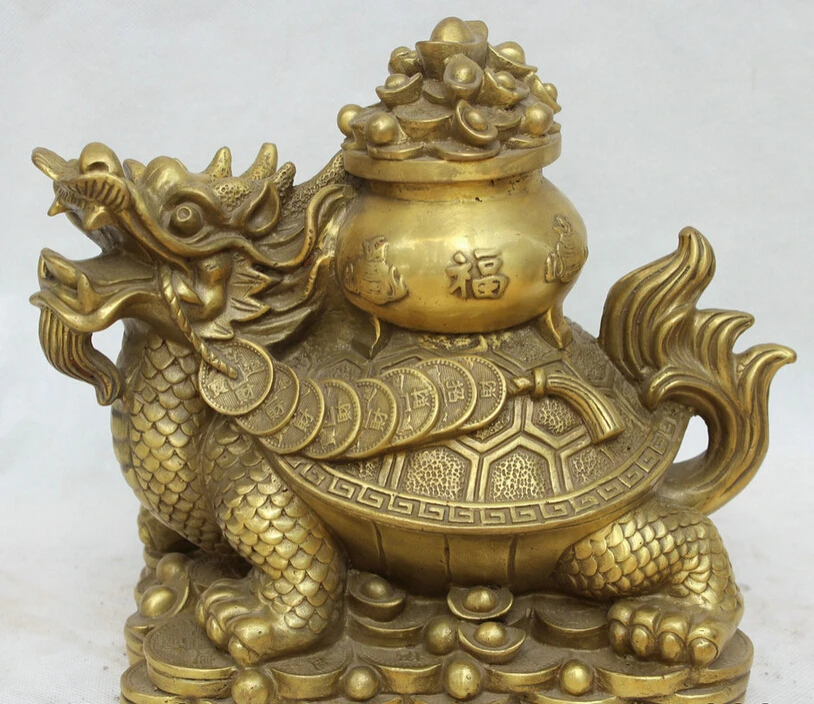Collectible bronze S2006 10" Chinese Bronze Wealth Feng Shui Treasure Bowl Dragon Tortoise Turtle Statue B0403
Collectible bronze S2006 10" Chinese Bronze Wealth Feng Shui Treasure Bowl Dragon Tortoise Turtle Statue B0403