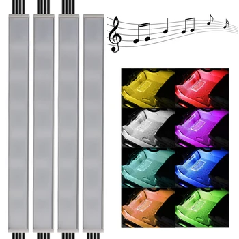 8 Color RGB Neon Flexible Strip Light 4 LED Wireless Remote Sound Control Atmosphere Light For Audi A3 A4 A6 A8 C6 B8 Car Tuning
8 Color RGB Neon Flexible Strip Light 4 LED Wireless Remote Sound Control Atmosphere Light For Audi A3 A4 A6 A8 C6 B8 Car Tuning