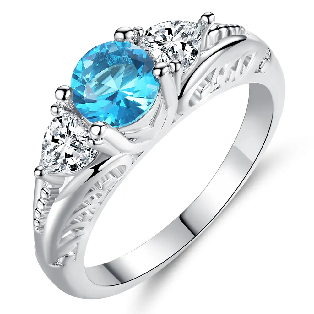 Beiver Fashion Acid Blue Round Zircon Rings for Women in Rhodium Plated Ladies Best Gifts Party Jewelry
Beiver Fashion Acid Blue Round Zircon Rings for Women in Rhodium Plated Ladies Best Gifts Party Jewelry