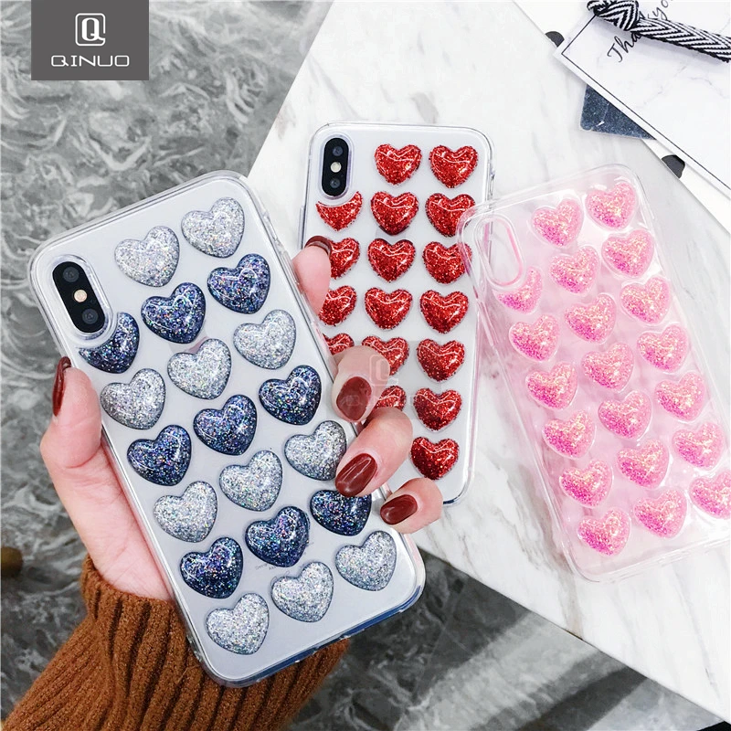 QINUO Glitter Case For iPhone X 8 Plus 7 6S Plus Cover Korean 3D Love Heart Clear Glitter Sequin Case For iPhoneX XS Max XR Case
QINUO Glitter Case For iPhone X 8 Plus 7 6S Plus Cover Korean 3D Love Heart Clear Glitter Sequin Case For iPhoneX XS Max XR Case