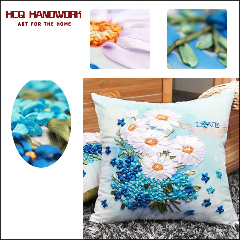 diversified Pillow embroidery stitching craft gift DIY Ribbon embroidery needlework Unfinished 3D Flower pillow cross stitch 68
diversified Pillow embroidery stitching craft gift DIY Ribbon embroidery needlework Unfinished 3D Flower pillow cross stitch 68