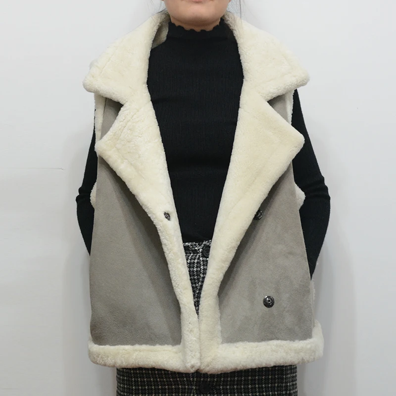 Real Sheep Fur Shearling Vest Women Real Fur Waistcoat Natural Sheepskin Shearling Gilet Oversized rf0289
Real Sheep Fur Shearling Vest Women Real Fur Waistcoat Natural Sheepskin Shearling Gilet Oversized rf0289