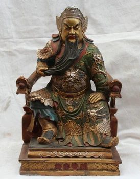USPS to USA S2432 12" Chinese Bronze With Painting Seat Chair Guan Gong Yu Warrior God Statue
USPS to USA S2432 12" Chinese Bronze With Painting Seat Chair Guan Gong Yu Warrior God Statue
