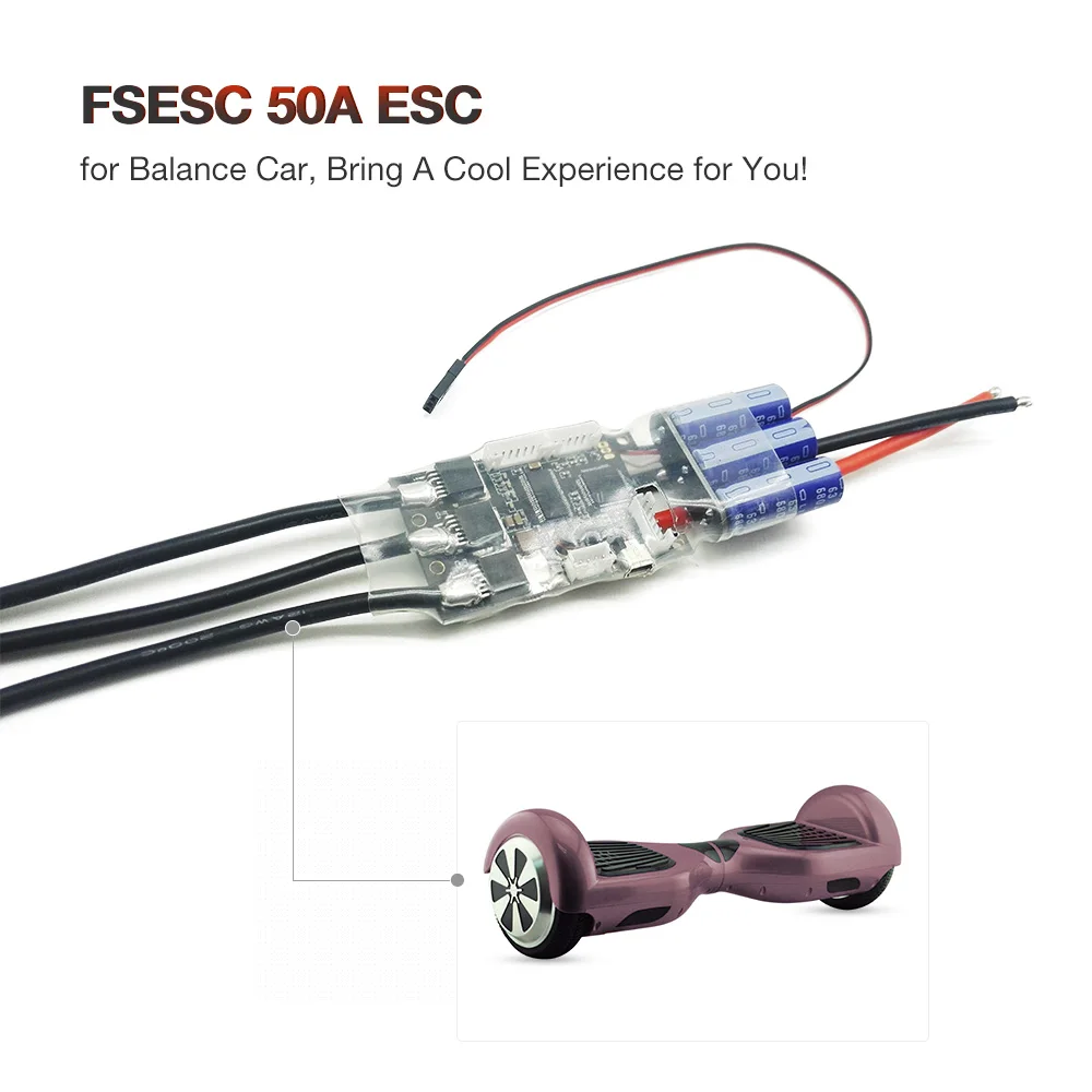 FLIPSKY FSESC 50A V4.12 Multi-purpose ESC Electronic Speed Control for Electric Skateboard RC Car Boat E-bike E-scooter Robot
FLIPSKY FSESC 50A V4.12 Multi-purpose ESC Electronic Speed Control for Electric Skateboard RC Car Boat E-bike E-scooter Robot