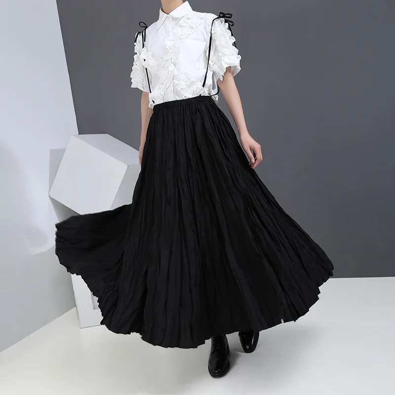 Johnature Streetwear 2019 Summer Fashion Korean Style New Women Elastic Waist Pleated Skirt Simple High Waist Solid Color Skirts
Johnature Streetwear 2019 Summer Fashion Korean Style New Women Elastic Waist Pleated Skirt Simple High Waist Solid Color Skirts