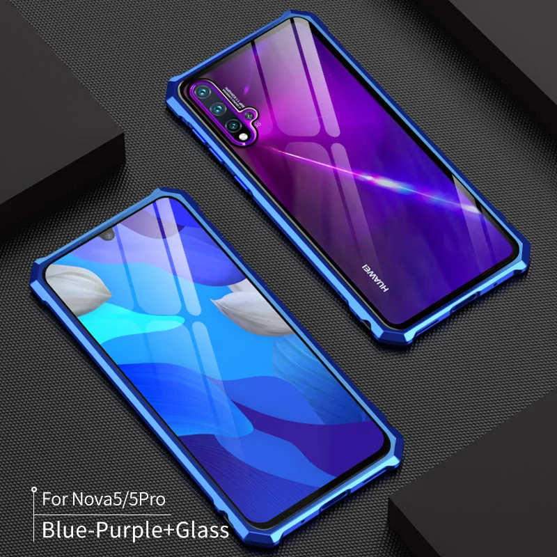 For Huawei Nova 5 Pro Case Nova5 Metal Aluminum Frame with Tempered Glass Back Cover Case for Huawei Nova 5i case
For Huawei Nova 5 Pro Case Nova5 Metal Aluminum Frame with Tempered Glass Back Cover Case for Huawei Nova 5i case