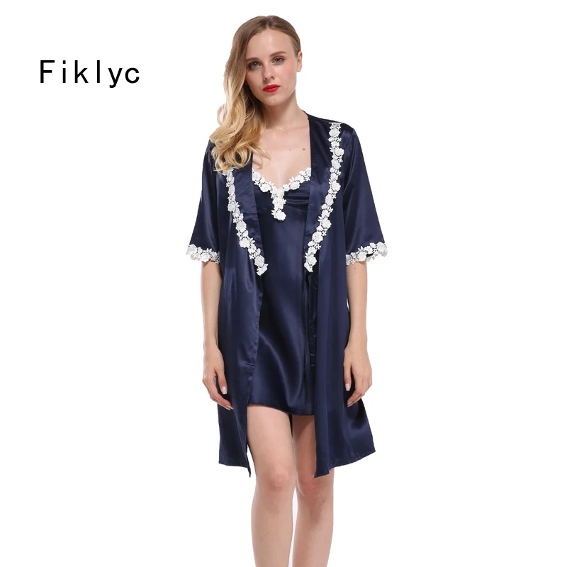 Fiklyc brand women's robe & gown sets luxury female bathrobes + nightdress two pieces robe gown sets pyjamas 2019 new nightwear
Fiklyc brand women's robe & gown sets luxury female bathrobes + nightdress two pieces robe gown sets pyjamas 2019 new nightwear