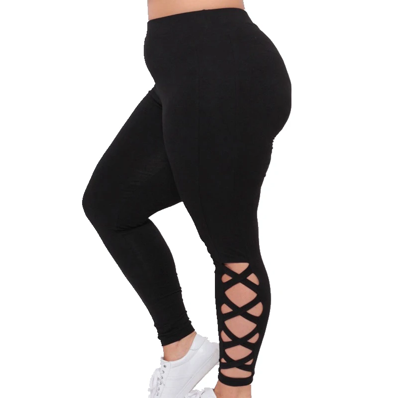 Plus Size Women Bandage Elastic Pants Pure Criss-Cross Hollow Out Soft Pants Trousers
Plus Size Women Bandage Elastic Pants Pure Criss-Cross Hollow Out Soft Pants Trousers
