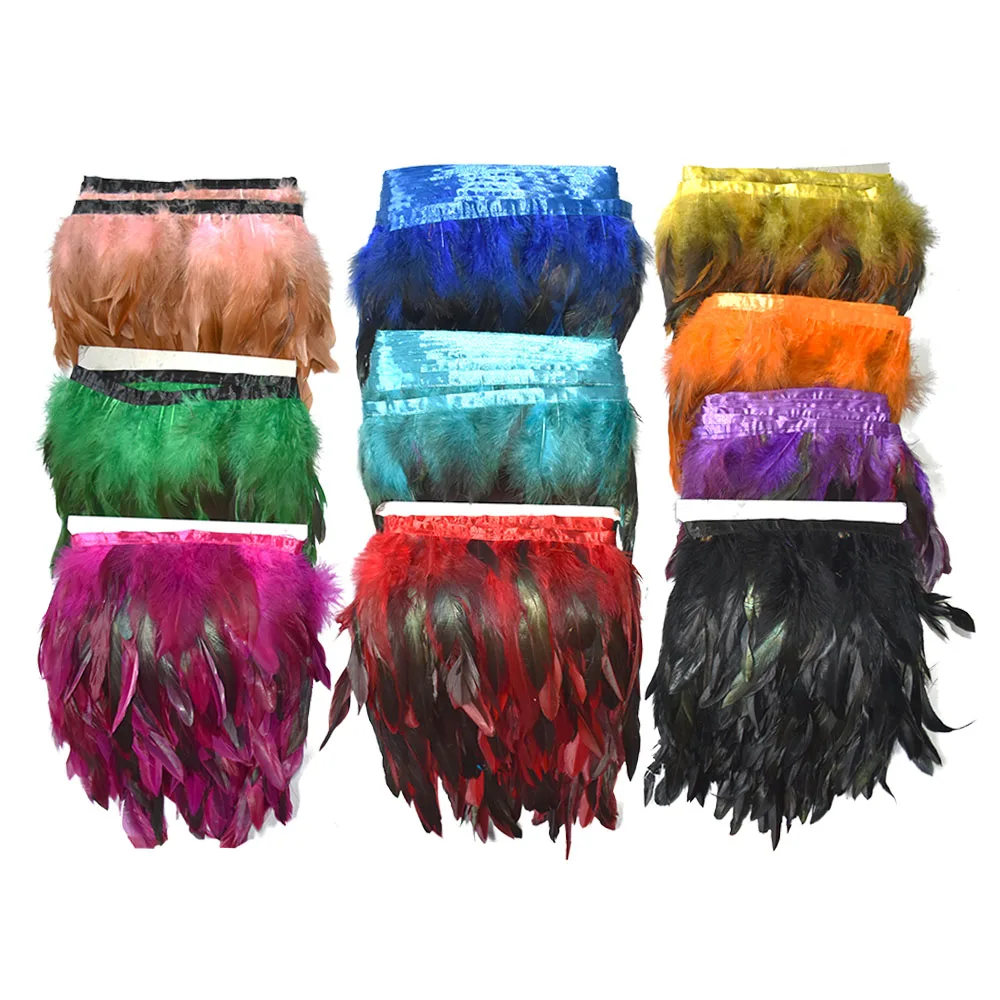 2 Yards/lot Feather Trimming Fringe Rooster Chicken Feathers for DIY Garment Skirt Decoration Accessories Feather Strips IF25
2 Yards/lot Feather Trimming Fringe Rooster Chicken Feathers for DIY Garment Skirt Decoration Accessories Feather Strips IF25