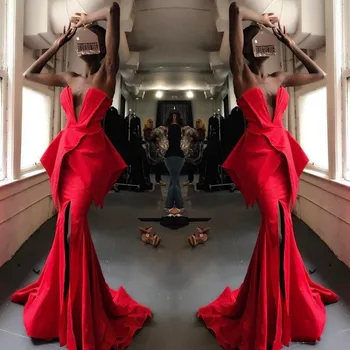 Sexy Party Gowns High Slit robe de soiree longue Mermaid Pleat Evening Dress Off Shoulder vestido de festa Pageant Dresses Red
Sexy Party Gowns High Slit robe de soiree longue Mermaid Pleat Evening Dress Off Shoulder vestido de festa Pageant Dresses Red