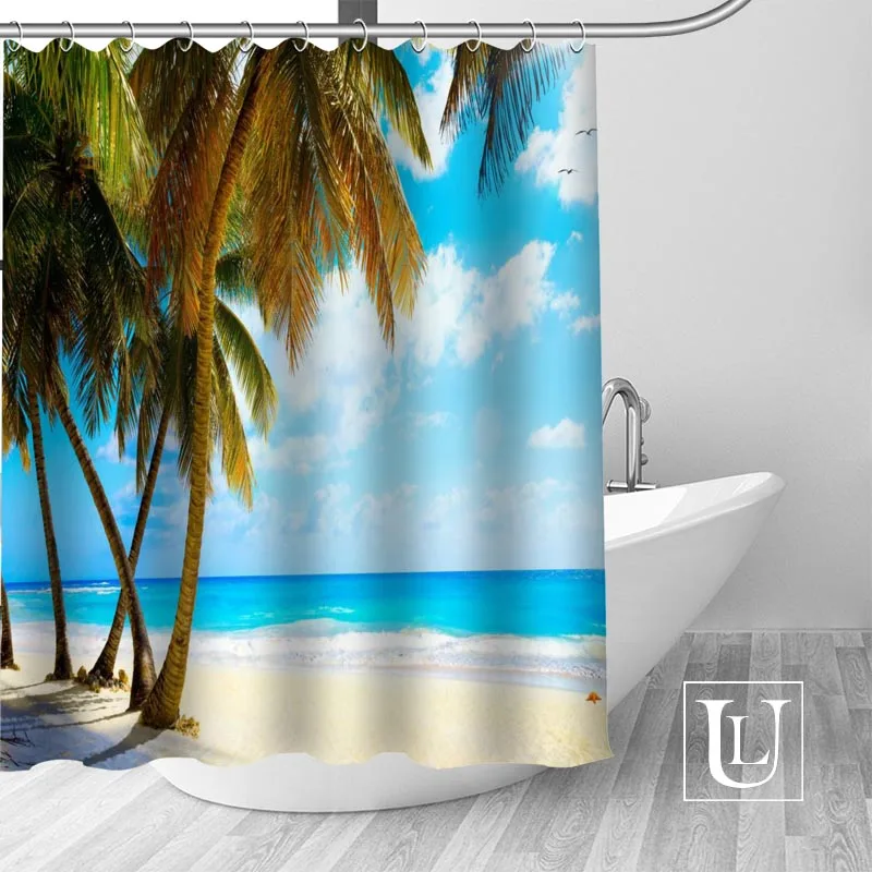 High Quality Custom Tropical Beach Shower Curtain Polyester Fabric Bathroom Curtain Hooks Mildew Resistant Bathroom Decor
High Quality Custom Tropical Beach Shower Curtain Polyester Fabric Bathroom Curtain Hooks Mildew Resistant Bathroom Decor
