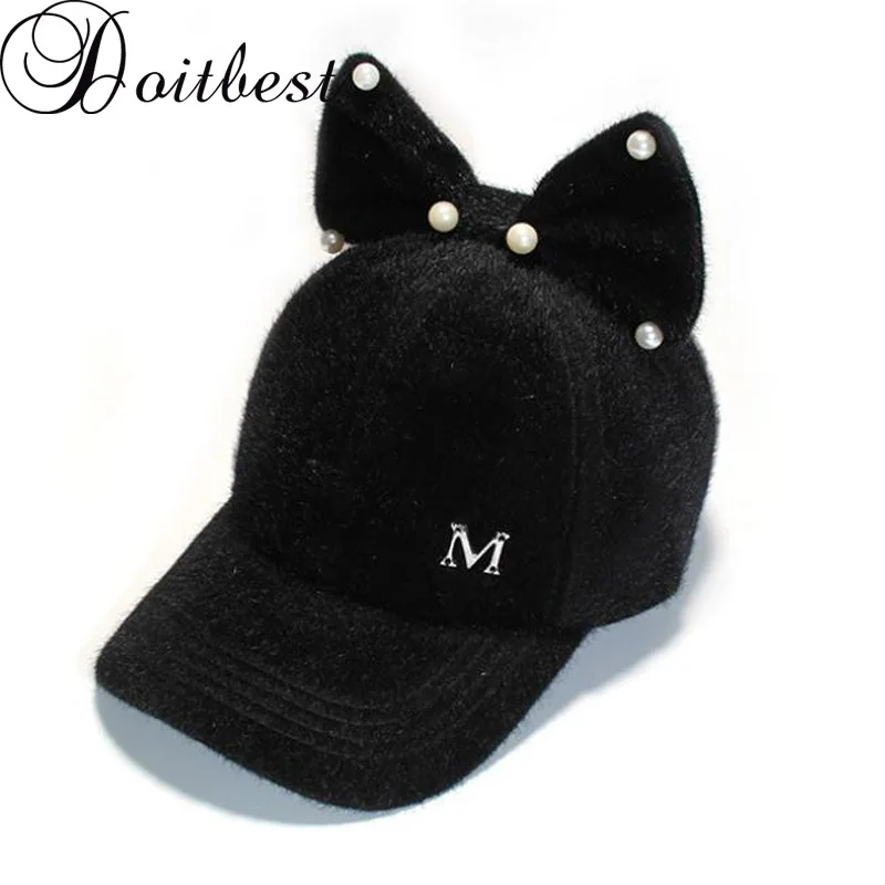 Doitbest Parent-child caps Bow pearls baseball caps winter hat for women men Adjustable warm lady's Snapback cap
Doitbest Parent-child caps Bow pearls baseball caps winter hat for women men Adjustable warm lady's Snapback cap