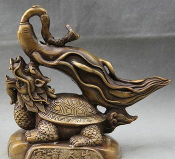 Collectible bronze S1768 7 "China Chinese Bronze Folk animal Dragon tortoise Turtle ginseng Panax Statue
Collectible bronze S1768 7 "China Chinese Bronze Folk animal Dragon tortoise Turtle ginseng Panax Statue