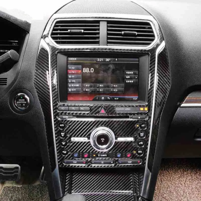 Carbon Fiber Center Cosnole Air Conditioning Navigation Panel Decoration Cover Trim For Ford Explorer Car Styling Interior
Carbon Fiber Center Cosnole Air Conditioning Navigation Panel Decoration Cover Trim For Ford Explorer Car Styling Interior