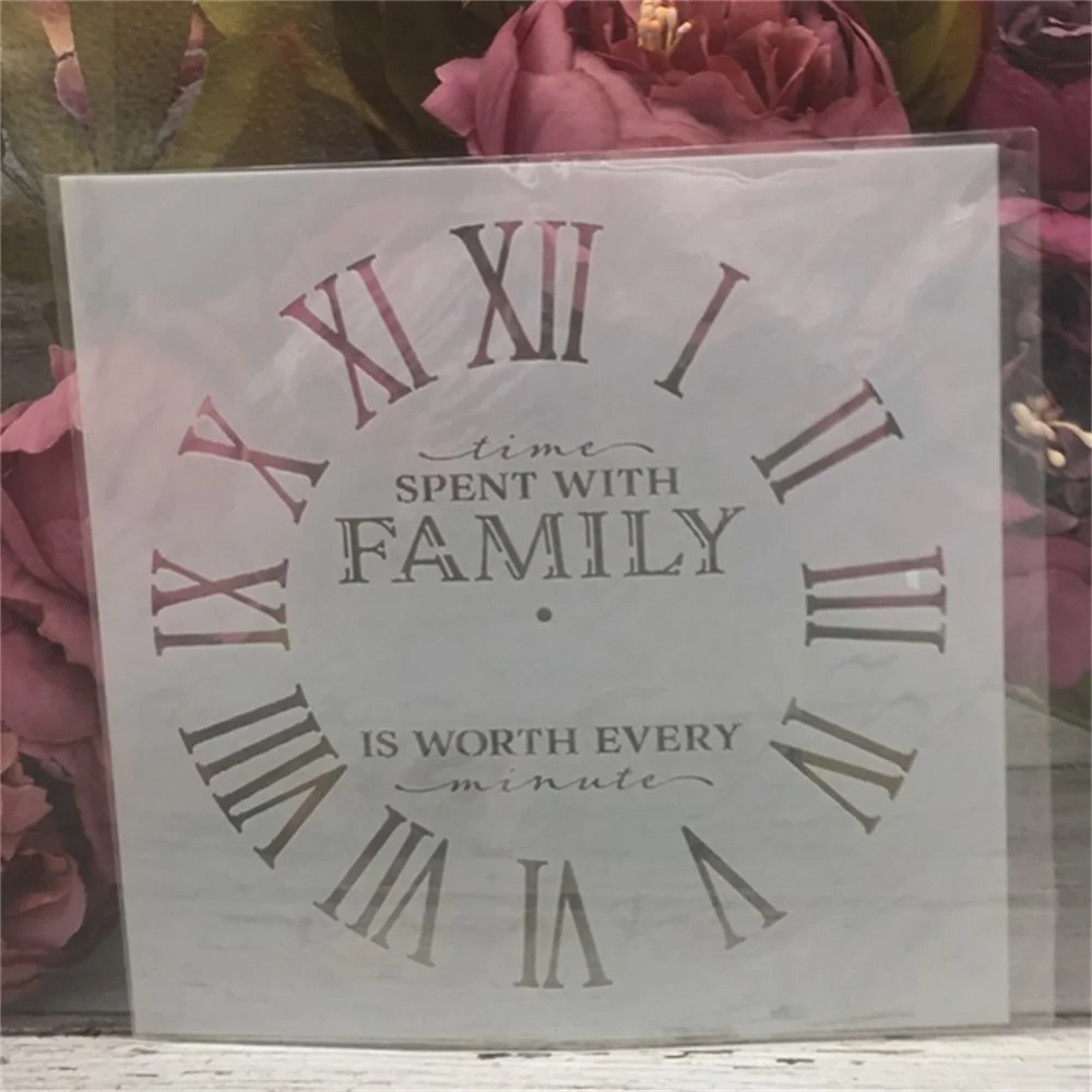 1Pcs 15*15cm Clock Family Dial DIY Layering Stencils Painting Scrapbook Coloring Embossing Album Decorative Card Template
1Pcs 15*15cm Clock Family Dial DIY Layering Stencils Painting Scrapbook Coloring Embossing Album Decorative Card Template