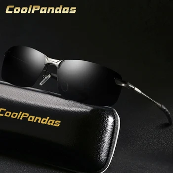 

CoolPandas Anti glare HD Polarized Men Sunglasses Brand Designer Metal Driving Women sun glasses Oculos De Sol Masculino Ray