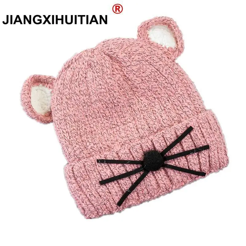 Cotton wool fur Knitted Hat Girl Cute Cartoon Cat Winter Hats For Girls Warm Thick Caps Children Beanies Autumn Kids Ears Hat
Cotton wool fur Knitted Hat Girl Cute Cartoon Cat Winter Hats For Girls Warm Thick Caps Children Beanies Autumn Kids Ears Hat