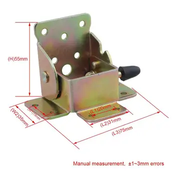 Iron 75x60x55mm Extension Table Bed Feet Foldable Support Bracket Soft Table Leg Folding Support Screw Type Set of 4
Iron 75x60x55mm Extension Table Bed Feet Foldable Support Bracket Soft Table Leg Folding Support Screw Type Set of 4