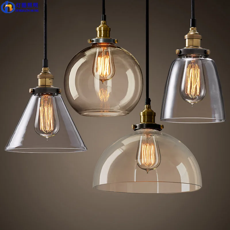 Contracted Nordic country glass single head pendant Industrial wind restoring ancient ways loft restaurant study bar
Contracted Nordic country glass single head pendant Industrial wind restoring ancient ways loft restaurant study bar