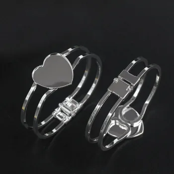 Spring Bracelet with 25mm Heart Bezel tray Glass Cameo Cabochons Base Blanks Bangle Findings Metal DIY Jewelry Making Wholesale
Spring Bracelet with 25mm Heart Bezel tray Glass Cameo Cabochons Base Blanks Bangle Findings Metal DIY Jewelry Making Wholesale