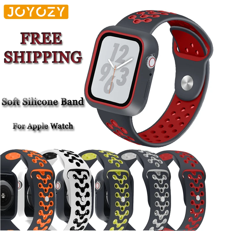 Sport Silicone Band for Apple Watch 38mm 42mm 40mm 44mm Soft Strap and case New Style Woman Men Bracelet for iwatch Series 4 3 2
Sport Silicone Band for Apple Watch 38mm 42mm 40mm 44mm Soft Strap and case New Style Woman Men Bracelet for iwatch Series 4 3 2