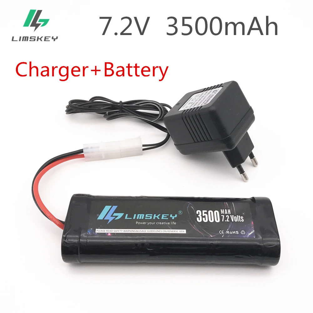 Limskey 7.2V 3500mAh Ni-MH Battery Pack Tamiya Plug With Charger High Capacity SC*6 Cells for RC Control Car Toys Battery
Limskey 7.2V 3500mAh Ni-MH Battery Pack Tamiya Plug With Charger High Capacity SC*6 Cells for RC Control Car Toys Battery