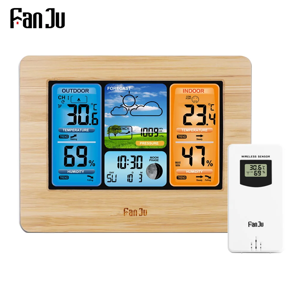FanJu FJ3373 Digital Weather Forecast Station Wall Alarm Clock Temperature Humidity Backlight Snooze Function USB Power Supply
FanJu FJ3373 Digital Weather Forecast Station Wall Alarm Clock Temperature Humidity Backlight Snooze Function USB Power Supply