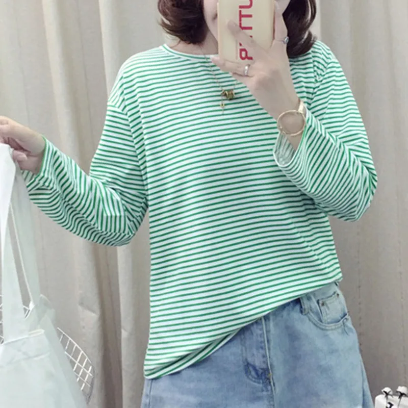 Women Casual O Neck Striped Print T Shirt Long Sleeve T-Shirt harajuku autumn Tshirt befree camiseta feminina
Women Casual O Neck Striped Print T Shirt Long Sleeve T-Shirt harajuku autumn Tshirt befree camiseta feminina