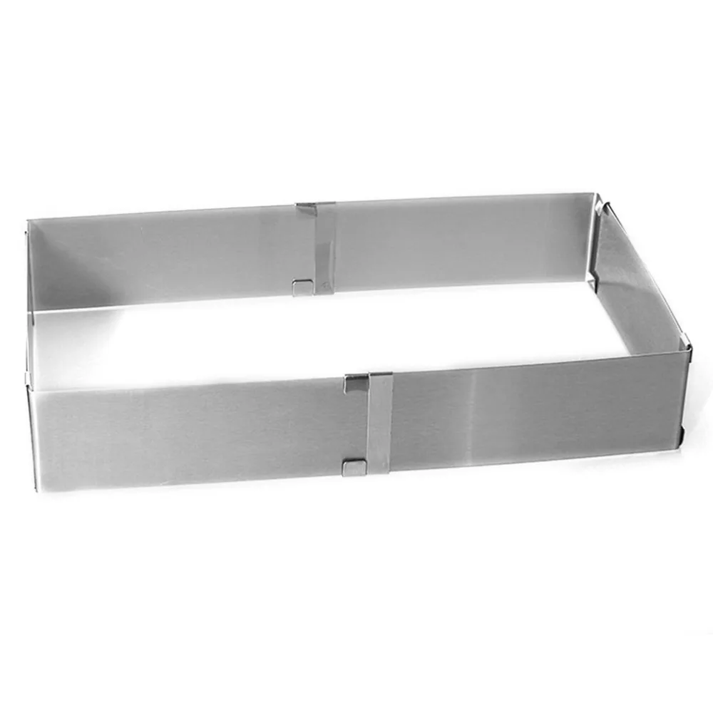 Stainless Steel Cake Ring Handmade DIY Pastry Moulding Decoration Adjustable Size Square Styling Mold Tools
Stainless Steel Cake Ring Handmade DIY Pastry Moulding Decoration Adjustable Size Square Styling Mold Tools