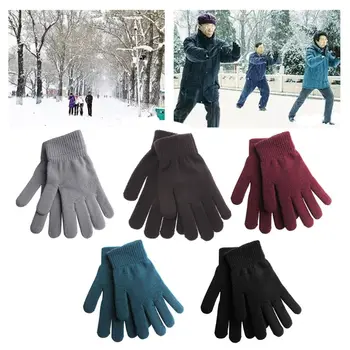 Unisex Winter Ribbed Knitted Full Fingered Gloves Basic Solid Color Thicken Plush Lining Mittens Magic Thermal Wrist Warmer 
Unisex Winter Ribbed Knitted Full Fingered Gloves Basic Solid Color Thicken Plush Lining Mittens Magic Thermal Wrist Warmer