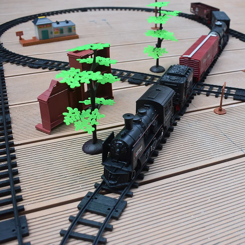 Simulated Electric Track Smokes Classical Model High-speed Train Retro-vintage Steam Toy Trunk Group Street View Boy Toys 7.1M
Simulated Electric Track Smokes Classical Model High-speed Train Retro-vintage Steam Toy Trunk Group Street View Boy Toys 7.1M
