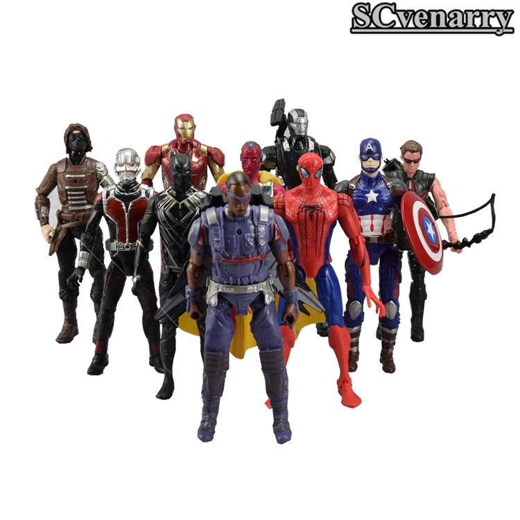 Новый горячий Marvel 10 шт./компл. фигура Мстителей Супер Герои Супермен Бэтмен Халк