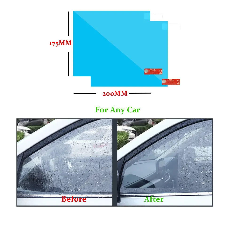 New Universal Auto Window Film 2PCS Car Anti Water Mist Film Rainproof Rearview Mirror Window Protective Film For Car Suv Truck
New Universal Auto Window Film 2PCS Car Anti Water Mist Film Rainproof Rearview Mirror Window Protective Film For Car Suv Truck