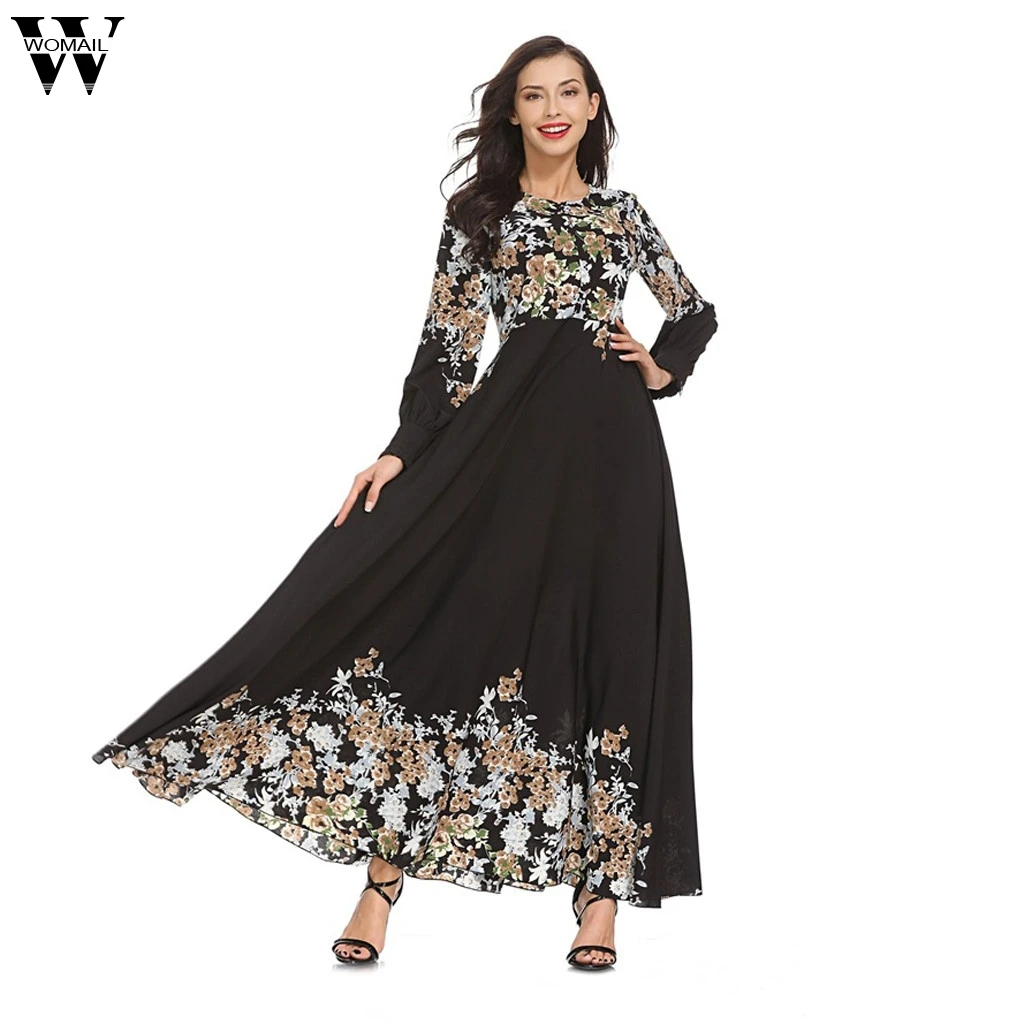 Womail Muslim Dress Women Kaftan Islamic Dress Long Sleeve High Waist Floral Elegant Muslim Party Dubai Maxi Dress 2019 A9
Womail Muslim Dress Women Kaftan Islamic Dress Long Sleeve High Waist Floral Elegant Muslim Party Dubai Maxi Dress 2019 A9