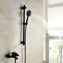 Black 304 Stainless Steel Shower Faucet With Sliding Bar Bathroom Shower Set Hot And Cold Shower Mixer
Black 304 Stainless Steel Shower Faucet With Sliding Bar Bathroom Shower Set Hot And Cold Shower Mixer