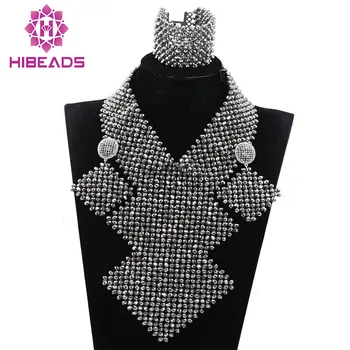 Luxury Handmade Silver African Beads Bridal Jewelry Set Indian Costume Women Bib Necklace Set New Free Shipping WD517
Luxury Handmade Silver African Beads Bridal Jewelry Set Indian Costume Women Bib Necklace Set New Free Shipping WD517