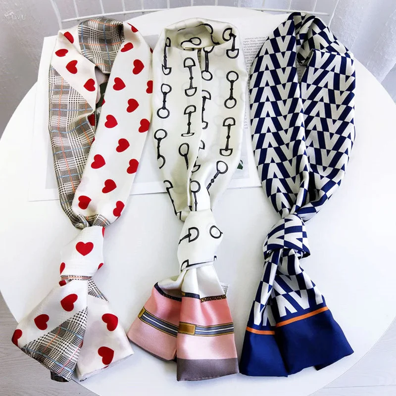 AOMU Korea Summer Fashion Long Scarf Ribbon Headband Head Neck Scarf Elegant Women's Heart Shape Head Neck Satin Scarf
AOMU Korea Summer Fashion Long Scarf Ribbon Headband Head Neck Scarf Elegant Women's Heart Shape Head Neck Satin Scarf