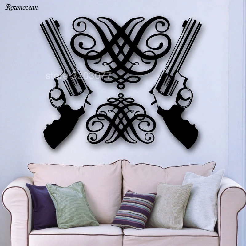 Revolver Weapon Gun Mafia Wall Stickers Vinyl Decal Art Home Decor For Living Room Boy Teen Bedroom Removable Self Adhesive GU16
Revolver Weapon Gun Mafia Wall Stickers Vinyl Decal Art Home Decor For Living Room Boy Teen Bedroom Removable Self Adhesive GU16