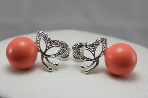 wholesale fashion jewelry Elegant wine red 8mm shell pearl with butterfly silver plated Earring #206
wholesale fashion jewelry Elegant wine red 8mm shell pearl with butterfly silver plated Earring #206