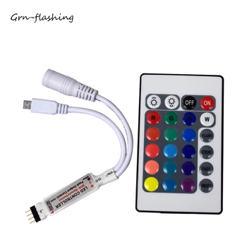 Mini Led RGB IR Remote Controller DC 12V 24 keys Wireless Controller lamp Dimmer For 5050 3528/2835 RGB Led Strip Tape Lighting
Mini Led RGB IR Remote Controller DC 12V 24 keys Wireless Controller lamp Dimmer For 5050 3528/2835 RGB Led Strip Tape Lighting