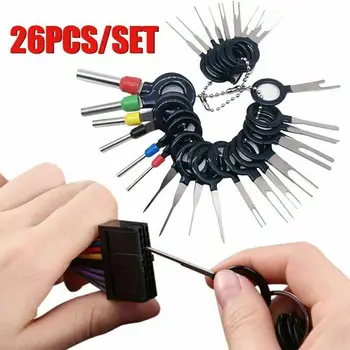 26Pcs Car Terminal Removal Tool Wire Plug Connector Extractor Puller Release Pin Hand Held Disassemble Tools
26Pcs Car Terminal Removal Tool Wire Plug Connector Extractor Puller Release Pin Hand Held Disassemble Tools
